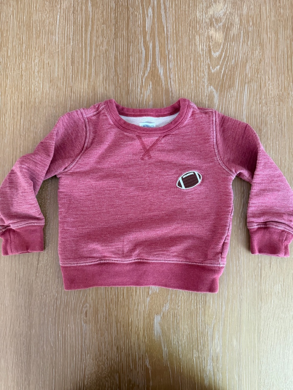 Crewcuts Vintage Red Crewneck Sweatshirt with Football Patch